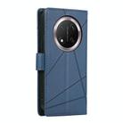 For Honor X9c Global / Magic7 Lite PU Genuine Leather Texture Embossed Line Phone Case(Blue) - 3