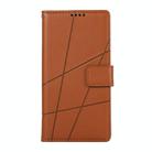 For Honor X9c Global / Magic7 Lite PU Genuine Leather Texture Embossed Line Phone Case(Brown) - 2