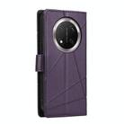 For Honor X9c Global / Magic7 Lite PU Genuine Leather Texture Embossed Line Phone Case(Purple) - 3
