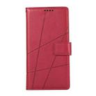 For Honor X8c 4G PU Genuine Leather Texture Embossed Line Phone Case(Red) - 2