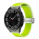 For Samsung Galaxy Watch6 / 5 / 4 Translucent Magnetic Silver Buckle Silicone Watch Band(Green) - 1