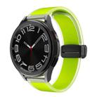 For Samsung Galaxy Watch6 / 5 / 4 Translucent Magnetic Black Buckle Silicone Watch Band(Green) - 1