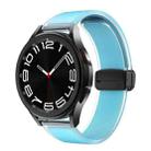 For Samsung Galaxy Watch6 / 5 / 4 Translucent Magnetic Black Buckle Silicone Watch Band(Tiffany Blue) - 1