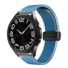 For Samsung Galaxy Watch6 / 5 / 4 Translucent Magnetic Black Buckle Silicone Watch Band(Blue) - 1