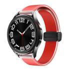 For Samsung Galaxy Watch6 / 5 / 4 Translucent Magnetic Black Buckle Silicone Watch Band(Red) - 1