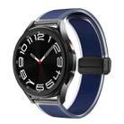 For Samsung Galaxy Watch6 / 5 / 4 Translucent Magnetic Black Buckle Silicone Watch Band(Dark Blue) - 1