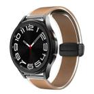 For Samsung Galaxy Watch6 / 5 / 4 Translucent Magnetic Black Buckle Silicone Watch Band(Dark Brown) - 1