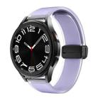 For Samsung Galaxy Watch6 / 5 / 4 Translucent Magnetic Black Buckle Silicone Watch Band(Purple) - 1