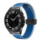 For Samsung Galaxy Watch6 / 5 / 4 Translucent Magnetic Black Buckle Silicone Watch Band(Rock Blue) - 1