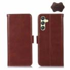 For Xiaomi 14 Magnetic Crazy Horse Texture Genuine Leather RFID Phone Case(Brown) - 1
