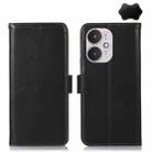 For Xiaomi Redmi 13C 4G/5G/Poco C65/Poco M6 Magnetic Crazy Horse Texture Genuine Leather RFID Phone Case(Black) - 1