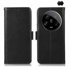 For Xiaomi 14 Ultra Magnetic Crazy Horse Texture Genuine Leather RFID Phone Case(Black) - 1