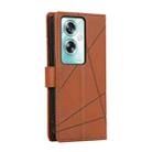 For OPPO A79 5G PU Genuine Leather Texture Embossed Line Phone Case(Brown) - 3