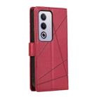 For OPPO A3 Pro 5G PU Genuine Leather Texture Embossed Line Phone Case(Red) - 3