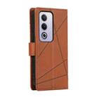 For OPPO A3 Pro 5G PU Genuine Leather Texture Embossed Line Phone Case(Brown) - 3