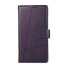 For OPPO A3 Pro 5G PU Genuine Leather Texture Embossed Line Phone Case(Purple) - 2