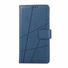 For OPPO Reno12 F 4G / 5G / F27 India PU Genuine Leather Texture Embossed Line Phone Case(Blue) - 2