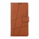 For OPPO Reno12 F 4G / 5G / F27 India PU Genuine Leather Texture Embossed Line Phone Case(Brown) - 2