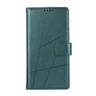 For OPPO Reno12 F 4G / 5G / F27 India PU Genuine Leather Texture Embossed Line Phone Case(Green) - 2