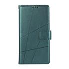For OPPO Reno13 F 4G / 5G PU Genuine Leather Texture Embossed Line Phone Case(Green) - 2