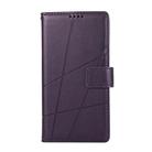 For OPPO Reno13 F 4G / 5G PU Genuine Leather Texture Embossed Line Phone Case(Purple) - 2