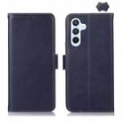 For Samsung Galaxy A55 5G Magnetic Crazy Horse Texture Genuine Leather RFID Phone Case(Blue) - 1