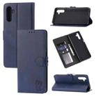 For Samsung Galaxy S23 FE 5G Embossed Happy Cat Pattern Flip Leather Phone Case(Blue) - 1