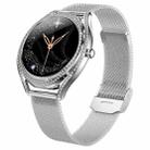 V66 1.28inch BT5.0 Smart Watch Support Heart Rate/ Sleep Detection, Style:Steel Strap(Silver) - 1