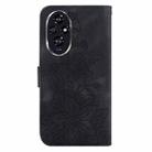 For Honor 200 5G Lily Embossed Leather Phone Case(Black) - 3