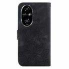 For Honor 200 Pro 5G Lily Embossed Leather Phone Case(Black) - 3