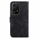 For Honor 200 Lite Global Lily Embossed Leather Phone Case(Black) - 3