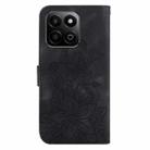 For Honor Play 60 Plus Lily Embossed Leather Phone Case(Black) - 3