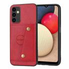 For Samsung Galaxy A24 4G Double Buckle Card Slots Magnetic Phone Case(Red) - 1