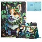 For 7 inch Universal Colored Drawing Stitching Leather Tablet Case(Corgi) - 1