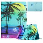 For 7 inch Universal Colored Drawing Stitching Leather Tablet Case(Coconut Tree) - 1