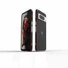 For Google Pixel 8 Pro Aurora Series Lens Protector + Metal Frame Phone Case(Black Red) - 1