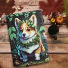 For Amazon Kindle Paperwhite 12th Gen 2024 Colored Drawing Stitching Leather Tablet Smart Case(Corgi) - 2