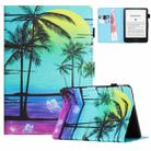 For Amazon Kindle Paperwhite 12th Gen 2024 Colored Drawing Stitching Leather Tablet Smart Case(Coconut Tree) - 1