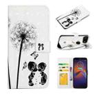 For Motorola Moto E6 Play Oil Embossed 3D Drawing Leather Phone Case(Couple Dandelion) - 1