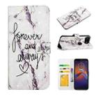 For Motorola Moto E6 Play Oil Embossed 3D Drawing Leather Phone Case(Words Marble) - 1