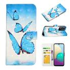 For Motorola Moto E13 Oil Embossed 3D Drawing Leather Phone Case(3 Butterflies) - 1