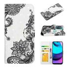 For Motorola Moto E20 / E30 / E40 Oil Embossed 3D Drawing Leather Phone Case(Lace Flower) - 1