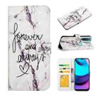 For Motorola Moto E20 / E30 / E40 Oil Embossed 3D Drawing Leather Phone Case(Words Marble) - 1