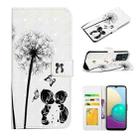 For Motorola Moto E22 Oil Embossed 3D Drawing Leather Phone Case(Couple Dandelion) - 1