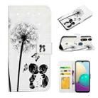 For Motorola Moto E 2020 Oil Embossed 3D Drawing Leather Phone Case(Couple Dandelion) - 1