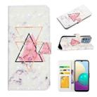 For Motorola Moto G10 / G20 / G30 Oil Embossed 3D Drawing Leather Phone Case(Triangular Marble) - 1