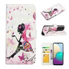 For Motorola Moto G22 Oil Embossed 3D Drawing Leather Phone Case(Flower Fairy) - 1