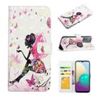 For Motorola Moto G50 Oil Embossed 3D Drawing Leather Phone Case(Flower Fairy) - 1