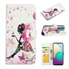 For Motorola Moto G60 /G40 Fushion Oil Embossed 3D Drawing Leather Phone Case(Flower Fairy) - 1