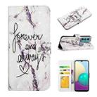 For Motorola Moto G60 /G40 Fushion Oil Embossed 3D Drawing Leather Phone Case(Words Marble) - 1